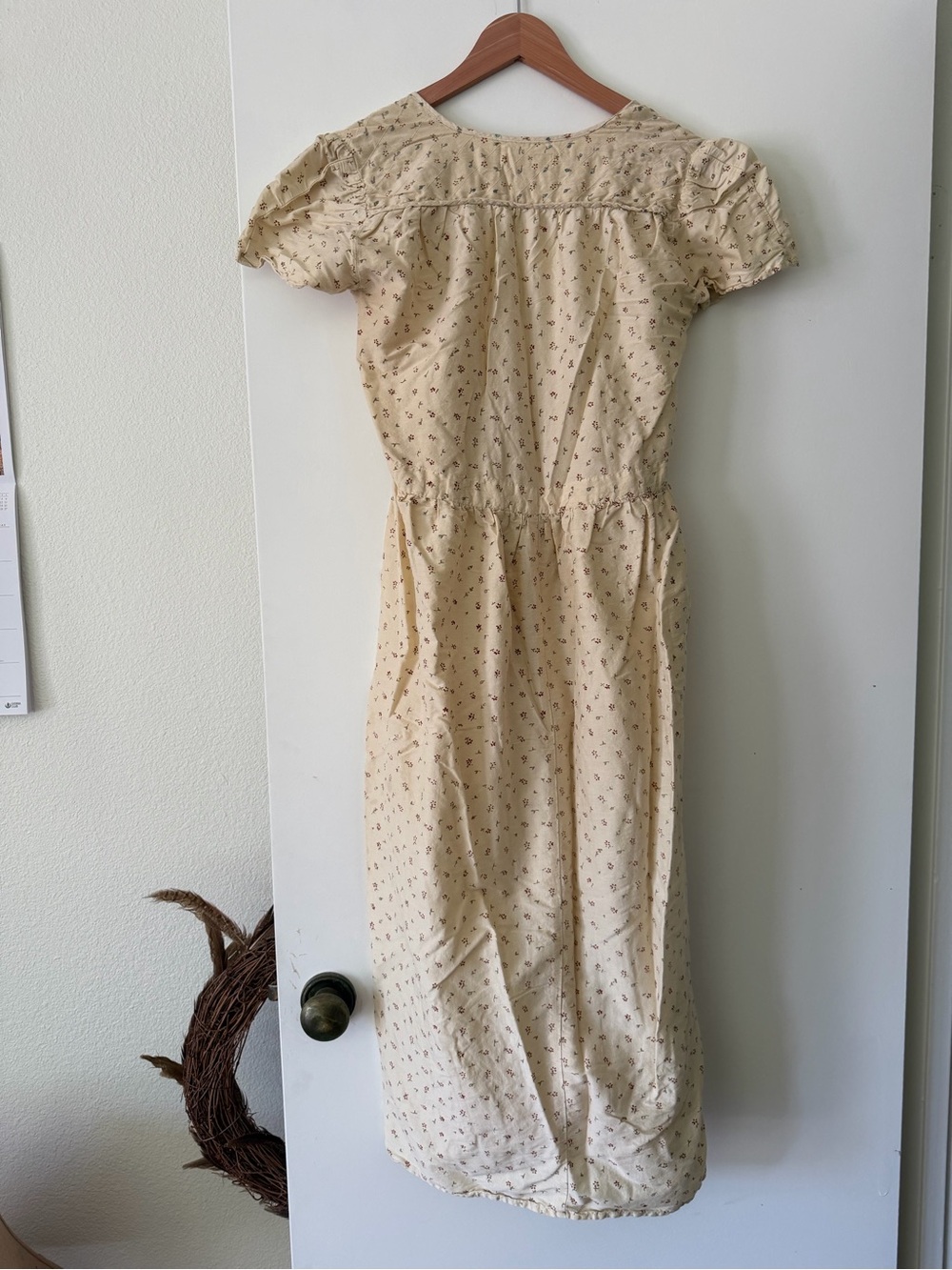 Christy Dawn Cream Floral Dress with V-Neck - Picture 5 of 6